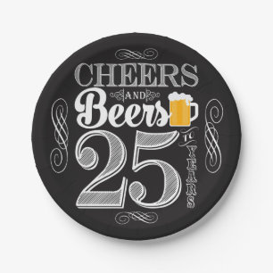 Beifall und Biere zu 25 Jahren PapierTeller-7" Pappteller