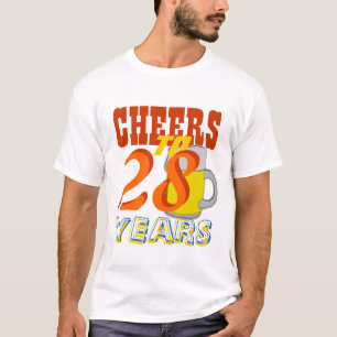 Beifall zu 28 Jahren Bier-Geburtstags-Party- T-Shirt