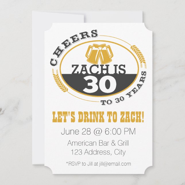 Beifall zu 30 Jahren Einladung (Vorderseite)