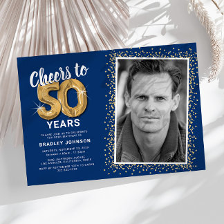 Beifall zu 50 Jahren 50. Geburtstag Foto Einladung