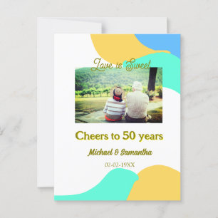 Beifall zu 50-jähriger Liebe ist Sweet Retro Postkarte