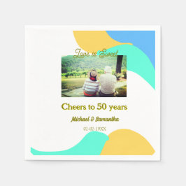 Beifall zu 50-jähriger Liebe ist Sweet Retro Serviette