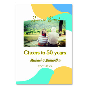 Beifall zu 50-jähriger Liebe ist Sweet Retro Tischnummer