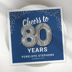 Beifall zu 80 Jahren Erwachsenen Geburtstag Napkin Serviette