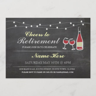 Beifall zu Ruhestands-Party-Kreiderot Einladung