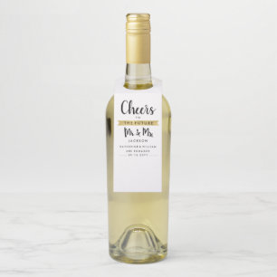 Beifall zu zukünftigen Herrn und zur Frau Custom Flaschenanhänger