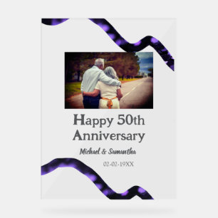 Beifall zum 50-jährigen Jubiläum hinzufügen Name F Acrylschild