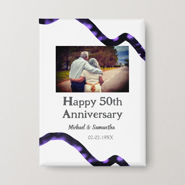 Beifall zum 50-jährigen Jubiläum hinzufügen Name F Button (Vorderseite)