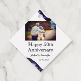 Beifall zum 50-jährigen Jubiläum hinzufügen Name F Geschenkanhänger