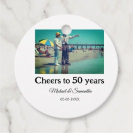 Beifall zum 50-jährigen Jubiläum hinzufügen Name F Geschenkanhänger