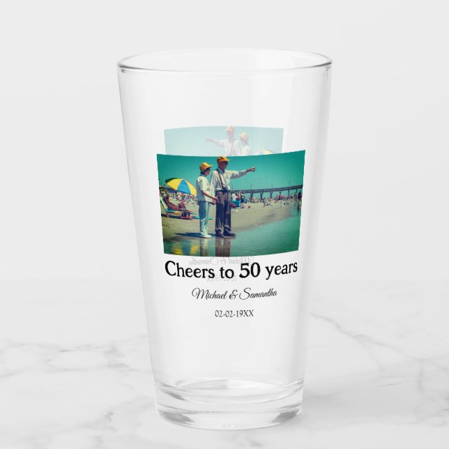 Beifall zum 50-jährigen Jubiläum hinzufügen Name F Glas (Vorderseite)