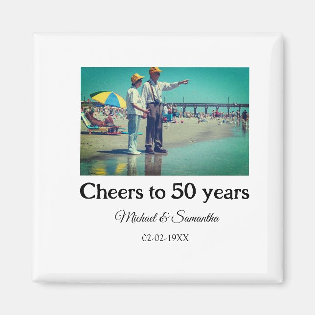 Beifall zum 50-jährigen Jubiläum hinzufügen Name F Magnet (Vorne)