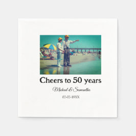 Beifall zum 50-jährigen Jubiläum hinzufügen Name F Serviette