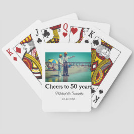 Beifall zum 50-jährigen Jubiläum hinzufügen Name F Spielkarten