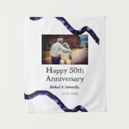 Beifall zum 50-jährigen Jubiläum hinzufügen Name F Wandteppich