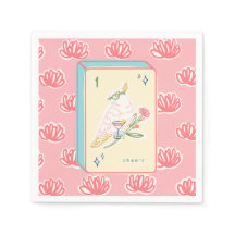 Beifall zum Bird Bam Mahjong Paper Napkin