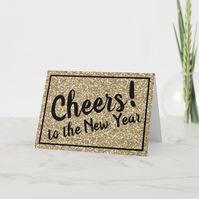 Beifall! zum neuen Jahr! Feiertagskarte (Vorderseite)