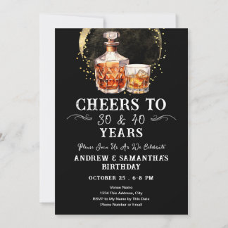 Beifall zum Whiskey Double Adult zum Geburtstag Einladung