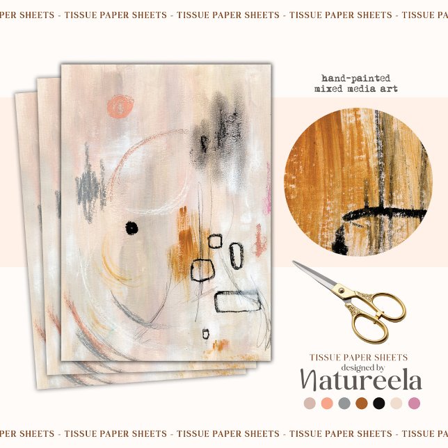 Beige abstrakte Kunstdruckpapier Seidenpapier (Von Creator hochgeladen)