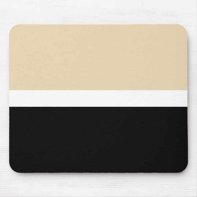 Beige Abstrakte Streifen Mousepad (Vorne)