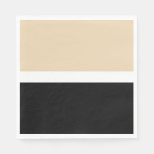 Beige Abstrakte Streifen Serviette