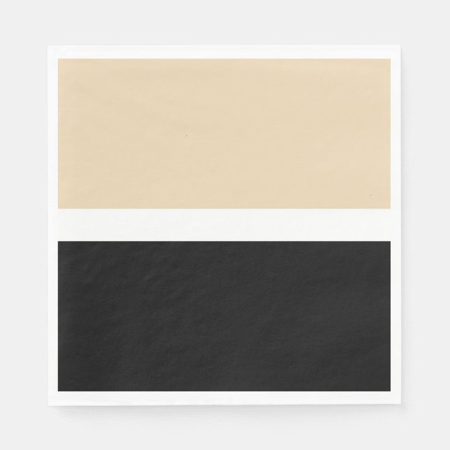 Beige Abstrakte Streifen Serviette (Vorderseite)