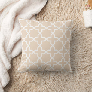Beige ACHT PUNKTE marokkanischer STERN Muster Tile Kissen