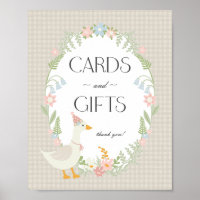 Beige Alberne Gänse Gingham Karten und Geschenke