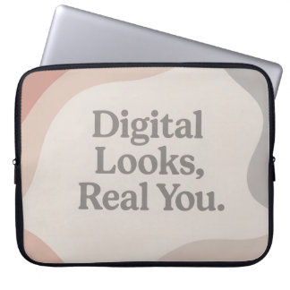 Beige and grey marble tones AI art  Laptopschutzhülle