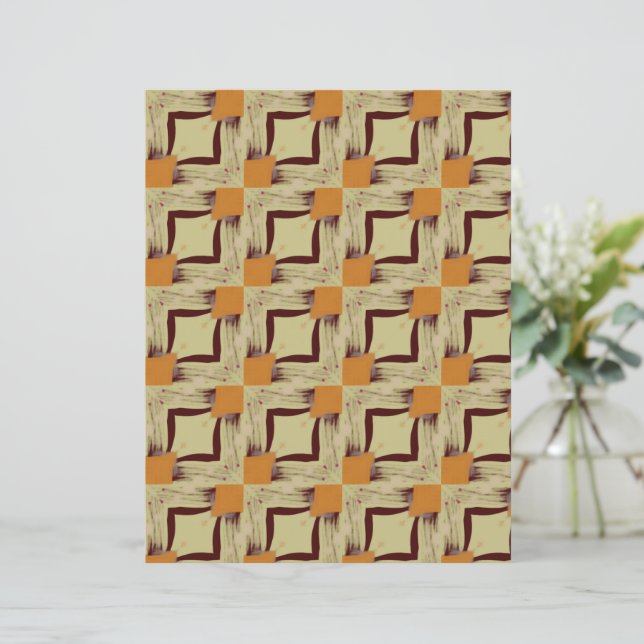 Beige and Maroon Tiles scrapbook paper (Stehend Vorderseite)