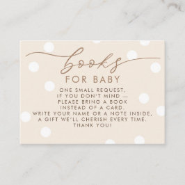 Beige and White Books For Baby Request Begleitkarte