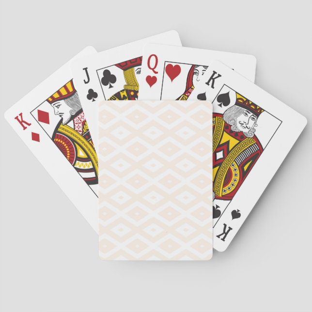 Beige and white diamond pattern spielkarten (Rückseite)