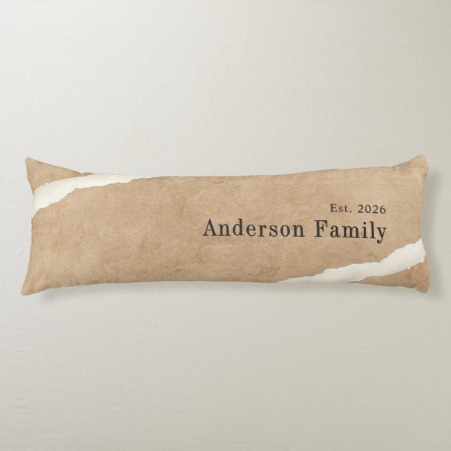 Beige and White Earth Tone, Minimalist Family Seitenschläferkissen (Vorderseite)