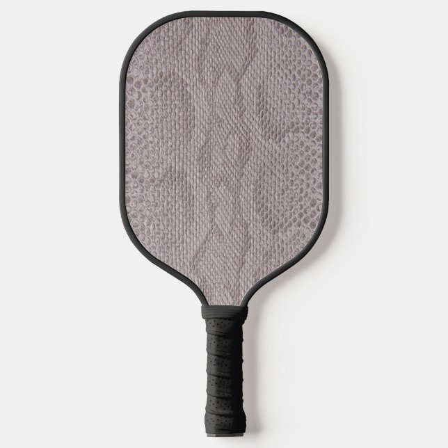 Beige Animal Snakeskin Pickleball Paddle (Vorderseite)