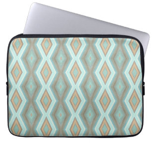 Beige Aqua Turquoise Minigolfplatz Art Laptopschutzhülle