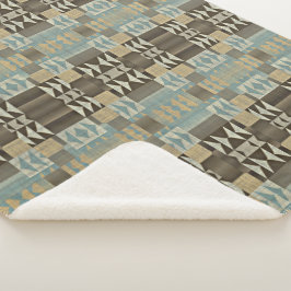 Beige Aquamarin Blue Green Taupe Brown Tribal Must Sherpadecke