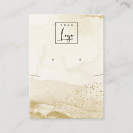 Beige Aquarelle-Kette mit Logo-Display Visitenkarte