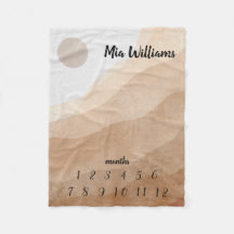 Beige Ästhetik Baby Monthly Meilenstein