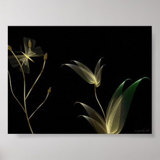 Beige auf schwarz poster