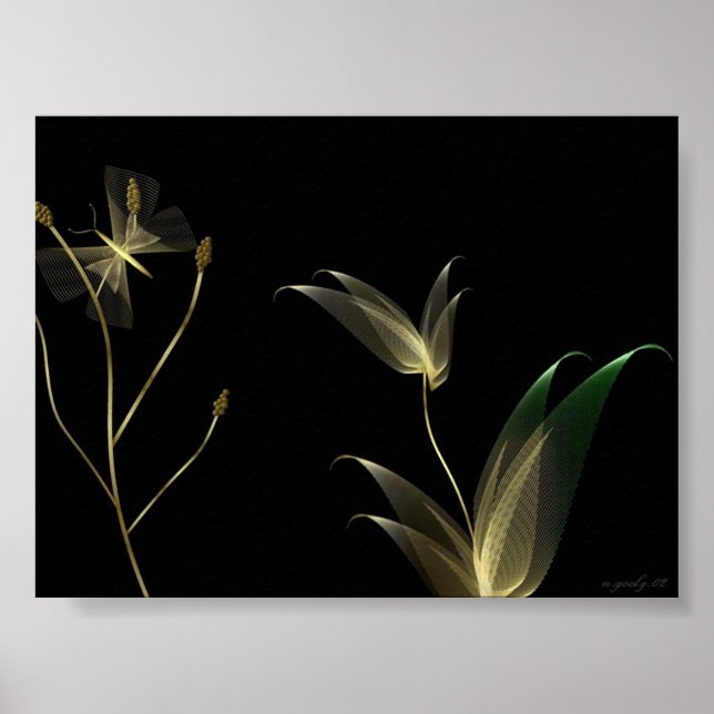 Beige auf schwarz poster (Vorne)