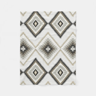 Beige Azteke Fleecedecke