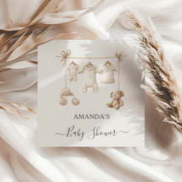 Beige Baby Clothes And Toys Baby Shower Serviette