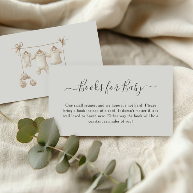 Beige Baby Clothes And Toys Books for Baby Begleitkarte (Von Creator hochgeladen)