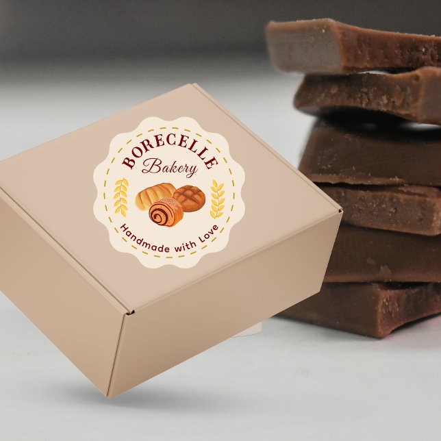 Beige Bakery Business Sticker (Von Creator hochgeladen)