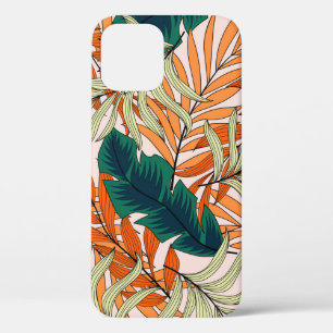 Beige beige tropische Blätter, nahtlos. Case-Mate iPhone Hülle