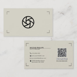 Beige Bilder-Logo-Fotobücher Moderne Visitenkarte
