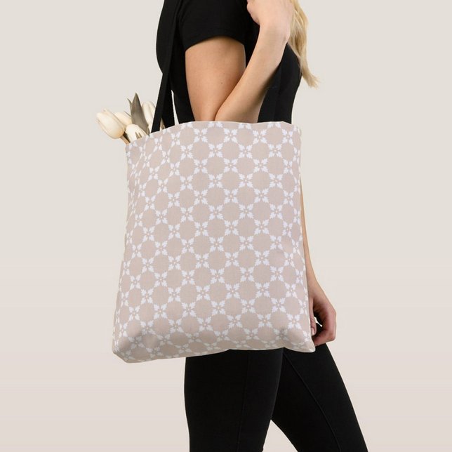 Beige-Blatt-Muster-Tasche (Von Creator hochgeladen)