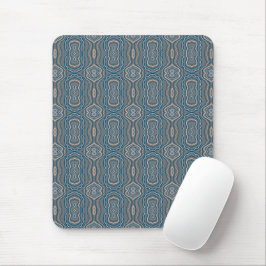 Beige blau-graue Muster Mousepad
