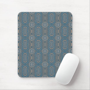 Beige blau-graue Muster Mousepad
