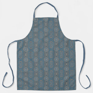 Beige Blau Und Grau Alternierendes Musterdesign Schürze